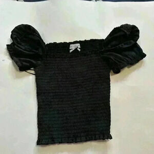 Off the shoulder ribbed Urban Outfitters Black top